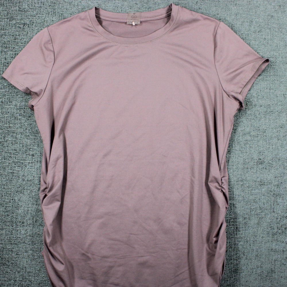 CALIA by Carrie Underwood Womens XL Mauve Ruched Side Maternity Activewear Tee